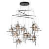 Hubbardton Forge - 131156-SKT-STND-14-II0728 - Tura 10-Light Seeded Glass Mobile Pendant - Tura - Oil Rubbed Bronze