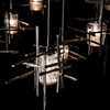 Hubbardton Forge - 131156-SKT-STND-14-II0728 - Tura 10-Light Seeded Glass Mobile Pendant - Tura - Oil Rubbed Bronze