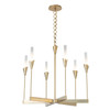 Hubbardton Forge - 101702-SKT-86-WC0821 - Lilium 6-Light Chandelier - Lilium - Modern Brass