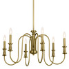 Kichler - 52470NBR - Six Light Chandelier - Karthe - Natural Brass