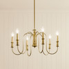 Kichler - 52470NBR - Six Light Chandelier - Karthe - Natural Brass