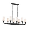Kichler - 52453BKT - Eight Light Linear Chandelier - Vetivene - Textured Black