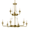 Kichler - 52452NBR - Nine Light Chandelier - Vetivene - Natural Brass