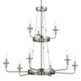 Kichler - 52452CLP - Nine Light Chandelier - Vetivene - Classic Pewter