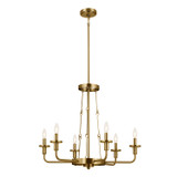 Kichler - 52451NBR - Six Light Chandelier - Vetivene - Natural Brass