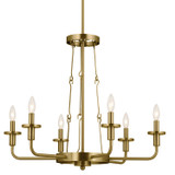 Kichler - 52451NBR - Six Light Chandelier - Vetivene - Natural Brass