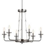 Kichler - 52451CLP - Six Light Chandelier - Vetivene - Classic Pewter