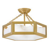 Fredrick Ramond - FR41533LCB - LED Semi Flush Mount - Veleta - Lacquered Brass