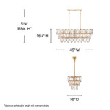 Fredrick Ramond - FR32605DA - LED Linear Pendant - Amira - Distressed Brass