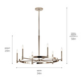 Kichler - 52427PN - Six Light Chandelier - Tolani - Polished Nickel