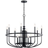 Kichler - 52305BK - 12 Light Chandelier - Capitol Hill - Black
