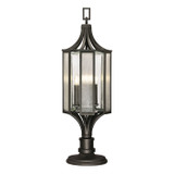 Fine Art Handcrafted Lighting - 900080ST - Three Light Outdoor Adjustable Pier/Post Mount - Bristol - Black