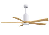 Matthews Fan Company - PA5-WH-LM-60 - 60" Ceiling Fan - Patricia-5 - Gloss White
