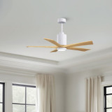 Matthews Fan Company - PA5-WH-LM-52 - 52" Ceiling Fan - Patricia-5 - Gloss White