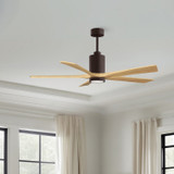 Matthews Fan Company - PA5-TB-LM-60 - 60" Ceiling Fan - Patricia-5 - Textured Bronze