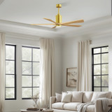 Matthews Fan Company - PA5-BRBR-LM-60 - 60" Ceiling Fan - Patricia-5 - Brushed Brass