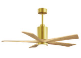 Matthews Fan Company - PA5-BRBR-LM-52 - 52" Ceiling Fan - Patricia-5 - Brushed Brass