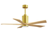 Matthews Fan Company - PA5-BRBR-LM-52 - 52" Ceiling Fan - Patricia-5 - Brushed Brass