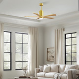 Matthews Fan Company - PA5-BRBR-LM-52 - 52" Ceiling Fan - Patricia-5 - Brushed Brass
