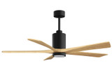 Matthews Fan Company - PA5-BK-LM-60 - 60" Ceiling Fan - Patricia-5 - Matte Black
