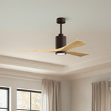 Matthews Fan Company - PA3-TB-LM-60 - 60" Ceiling Fan - Patricia-3 - Textured Bronze