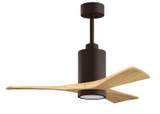 Matthews Fan Company - PA3-TB-LM-42 - 42" Ceiling Fan - Patricia-3 - Textured Bronze