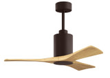 Matthews Fan Company - PA3-TB-LM-42 - 42" Ceiling Fan - Patricia-3 - Textured Bronze