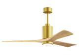 Matthews Fan Company - PA3-BRBR-LM-60 - 60" Ceiling Fan - Patricia-3 - Brushed Brass