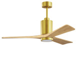 Matthews Fan Company - PA3-BRBR-LM-52 - 52" Ceiling Fan - Patricia-3 - Brushed Brass