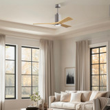 Matthews Fan Company - PA3-BN-LM-52 - 52" Ceiling Fan - Patricia-3 - Brushed Nickel