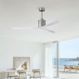 Matthews Fan Company - MK-BN-WH - Ceiling Fan - Molly - Brushed Nickel
