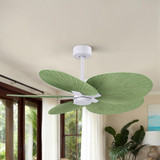 Matthews Fan Company - AKTP-MWH-PL - Five Blade Ceiling Fan - Alessandra Tropical - Brushed Nickel