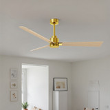 Matthews Fan Company - AK-BRBR-LM-56 - 56" Ceiling Fan - Alessandra - Brushed Brass