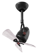 Matthews Fan Company - DI-BK-WDBW - 16" Ceiling Fan - Diane - Matte Black