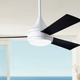 Matthews Fan Company - DA-WH-BK - 52" Ceiling Fan - Donaire - Gloss White