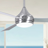 Matthews Fan Company - DA-BS-WH - 52" Ceiling Fan - Donaire - Brushed Stainless