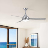 Matthews Fan Company - DA-BS-BW - 52" Ceiling Fan - Donaire - Brushed Stainless