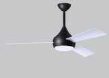 Matthews Fan Company - DA-BK-WH - 52" Ceiling Fan - Donaire - Matte Black
