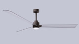 Matthews Fan Company - AKLK-TB-BN-72 - 72" Ceiling Fan - Alessandra - LK - Textured Bronze