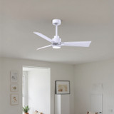 Matthews Fan Company - AKLK-MWH-MWH-42 - 42" Ceiling Fan - Alessandra - LK - Matte White