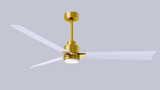 Matthews Fan Company - AKLK-BRBR-MWH-56 - 56" Ceiling Fan - Alessandra - LK - Brushed Brass