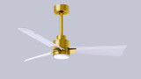Matthews Fan Company - AKLK-BRBR-MWH-42 - 42" Ceiling Fan - Alessandra - LK - Brushed Brass