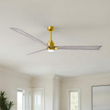 Matthews Fan Company - AKLK-BRBR-BW-72 - 72" Ceiling Fan - Alessandra - LK - Brushed Brass