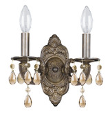 Crystorama - 5022-VB-GT-MWP - Two Light Wall Sconce - Paris Market - Venetian Bronze