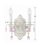 Crystorama - 5022-AW-RO-MWP - Two Light Wall Sconce - Paris Market - Antique White