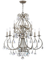 Crystorama - 5017-OS-CL-MWP - 12 Light Chandelier - Ashton - Olde Silver