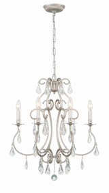 Crystorama - 5016-OS-CL-MWP - Six Light Chandelier - Ashton - Olde Silver