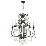 Crystorama - 5016-EB-CL-MWP - Six Light Chandelier - Ashton - English Bronze