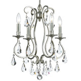 Crystorama - 5014-OS-CL-S - Four Light Mini Chandelier - Ashton - Olde Silver