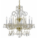 Crystorama - 5008-PB-CL-SAQ - Eight Light Chandelier - Traditional Crystal - Polished Brass